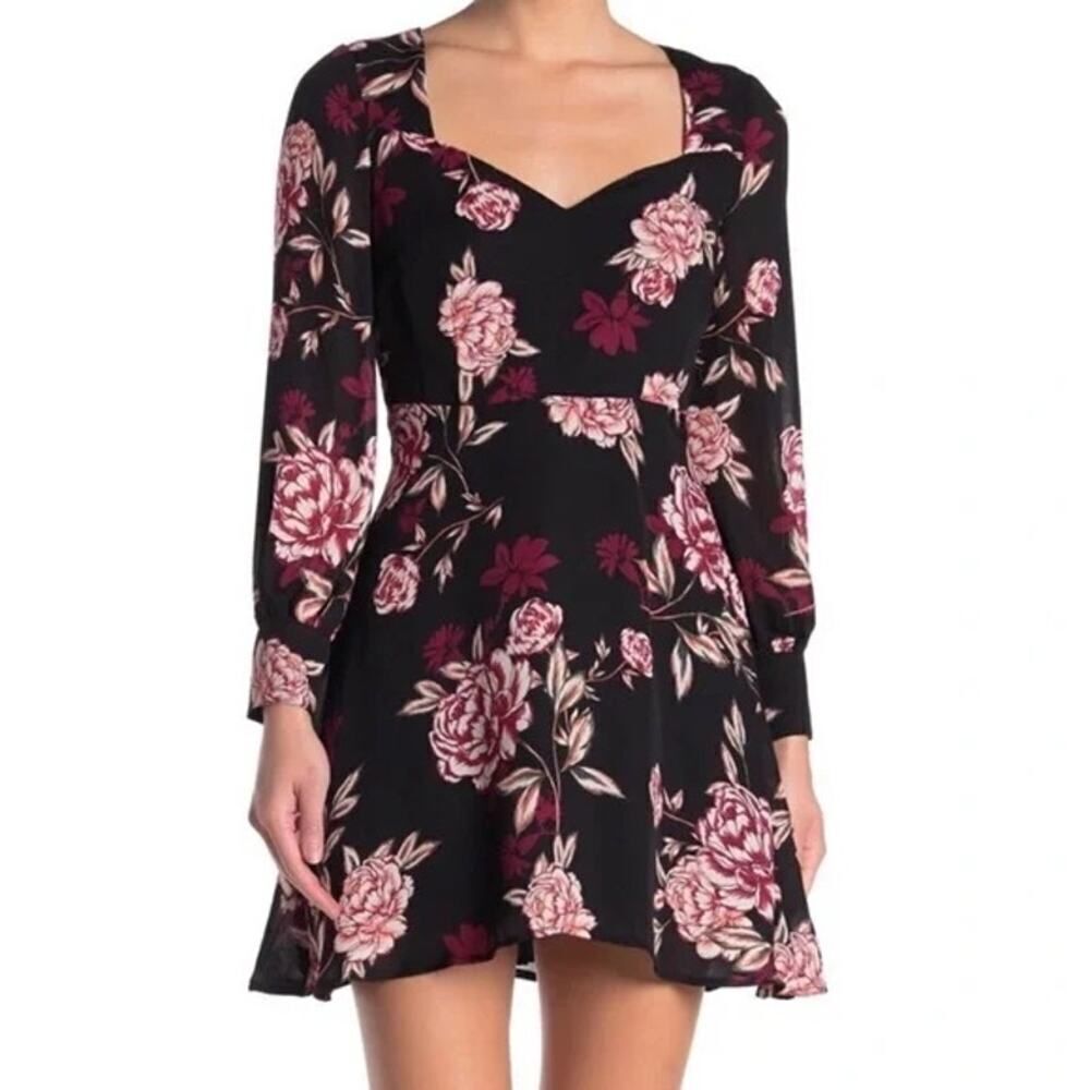 Cupcakes and Cashmere Jaylyn Sweetheart Floral Mini Dress - Size: 4